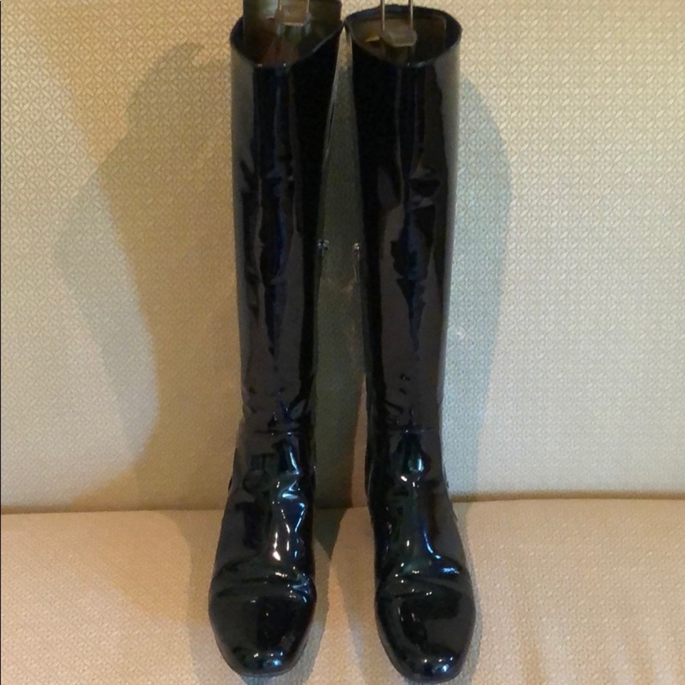 Saint Laurent patent leather boot